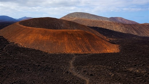 Natural volcanic scene that looks different from everyday places
