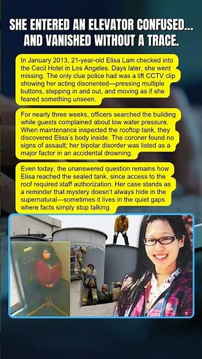 The Unsolved Puzzle of Elisa Lam