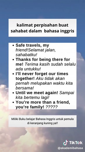 Ucapan Perpisahan untuk Teman dalam Bahasa Inggris