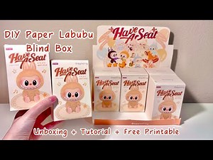 🧸paper diy🧸 DIY labubu blind box + tutorial | free template | have a seat | applefrog