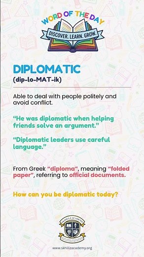 Skhillz Word of the Day: Diplomatic