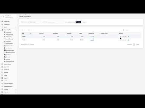 Stock overview - Inventory Pro - Multi-Warehouse Inventory Management for Perfex CRM