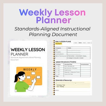 Comprehensive Weekly Lesson Planner | Standards-Aligned Teacher Planning