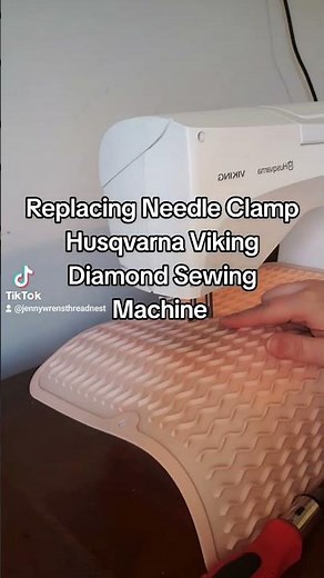 Replacing the needle clamp on my Viking Designer Diamond Royale. Full Video posted on my page 💖