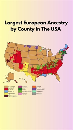 What European Ancestry Looks Like Across The USA 💶🗺️