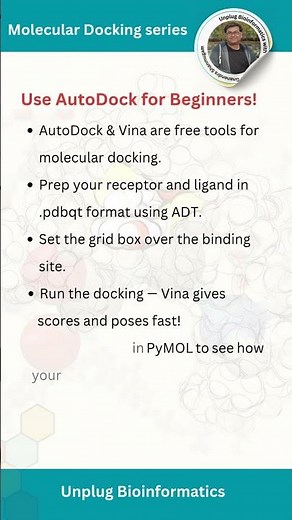 Day 14 Use AutoDock for Beginners #moleculardocking #drugdiscovery #bioinformatics