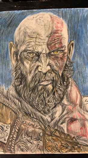 Kratos drawing #godofwar #art #drawing #videogames #pencil