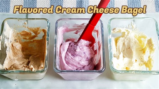 When bored of plain cream cheese bagels, try these super quick, no-whip, few ingredients spreads