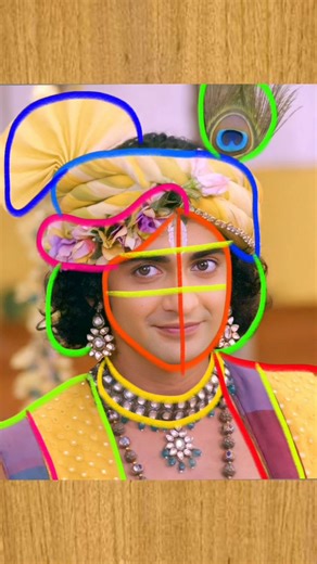 how to draw Sumedh Mudgalkar as Krishna 😍😊 #shorts #drawing #krishna #kanhaji