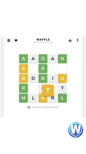 Waffle #1700: Perfect 10-Swap Solve (Sep 17)