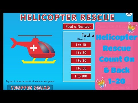 KS1 Maths Helicopter Rescue Game - Count On and Back 1-20