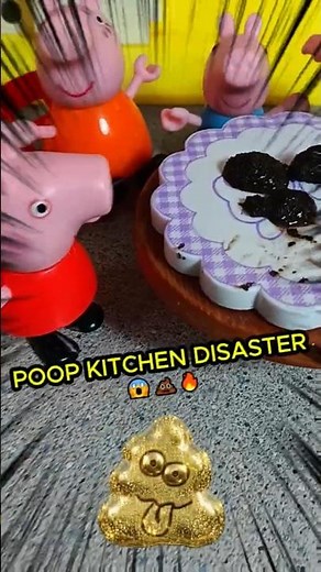 Peppa Pig POOP KITCHEN DISASTER 😱💩🔥 #peppapig