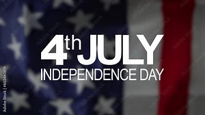 4th of July text on United States flag background. American Flag Happy July 4 Background for United States Holidays. American Flag background. Presidents Day. Banner for USA independence Day Holiday.