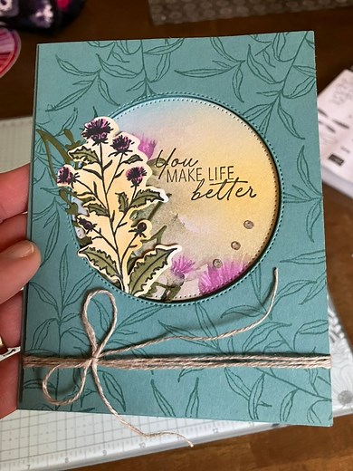 58K views · 1.3K reactions | Create a beautiful card with a simple die cut shape ✂️. A link for the full tutorial is in the comments ⬇️ #cardmaking #cardmakingtechniques #thoughtfulwishesstampset | The West Coast Papercrafter | Facebook