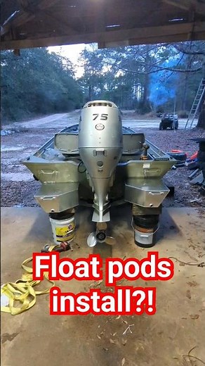 Beavertail float pods install question? #boat #choctawhatchee #river #duckboat