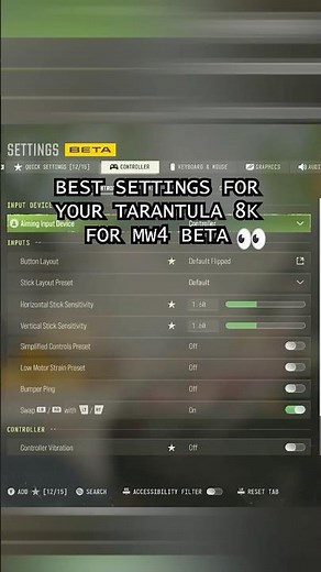 🚨 BEST GameSir Tarantula 8K Settings for the MW4 Beta! 🎮🔥