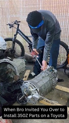 When Your Bro Invited You Over to Install 350z Parts on a Toyota ‪@lyonrawrracing369‬#jdm #Supra