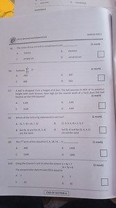 Q5. The union of any set and its complement is the __A. Subse... | Filo