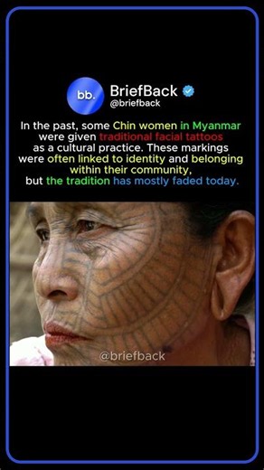 Inside the Chin Women’s Ancient Tattoo Tradition #shorts