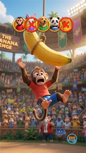 Grab the giant banana 🍌 Zoo Arena #challenge #shorts