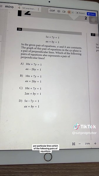 YOU WILL SEE A CONCEPT LIKE THIS ON THE NOVEMBER 2nd DIGITAL SAT MATH MODULES!! #satprep #sattutor #dsat #digitalsat #novembersat #satmath