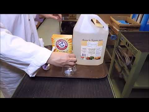 Démonstration, Réaction Bicarbonate de sodium et Vinaigre