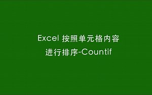31-按照单元格内容进行排序-countif