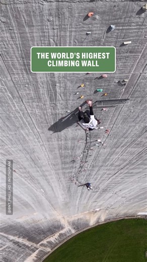 Luzzone Dam in Switzerland is the world’s highest climbing wall. Would you climb it? Video: bnt_fhuj_hd / Instagram | The Manual