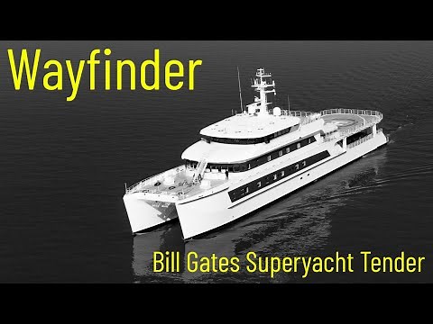 Bill Gates Wayfinder Superyacht Tender - Departing Port of Southampton