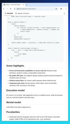 Build Web Apps Entirely in Go with Doors