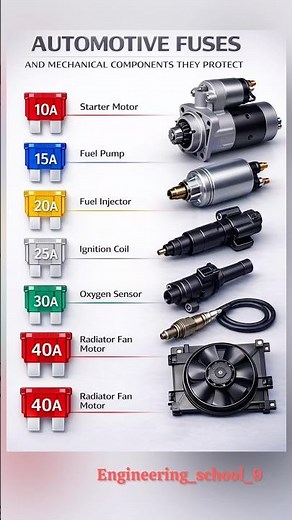 Automotive Fuse Guide: Different Fuse Amps and the Car Components They Protect | Fuse Guide | #tech