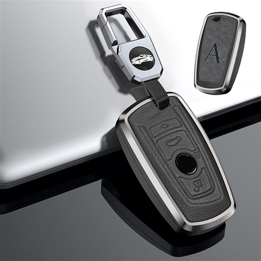 Customizable Aluminum Leather Key Fob Case, BMW Smart Key Cover - Etsy