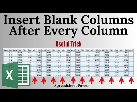 Insert Blank Column After Every Column in Excel
