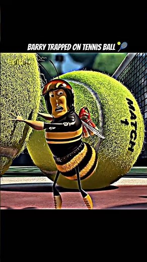 Barry Trapped on Tennis Ball 🎾💀| Bee Movie | #animation #short #edit @radiant-edit