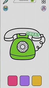 Satisfying Coloring Drawing Game old telephone D92