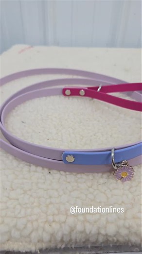 Fun Colors to match collars we previously did! Watch to the end to see how well they mesh! That pop of yellow is just so fun!! Let's make you a set ♥️👏 #dogwalking #doggrear #biothane #dogcollars #leashes | Foundation Lines - Biothane Dog Collars & Leashes