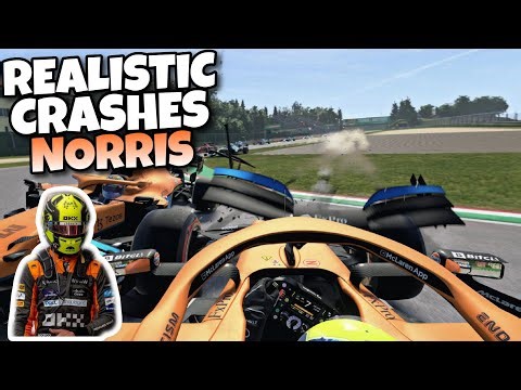 REALISTIC F1 CRASHES LANDO NORRIS