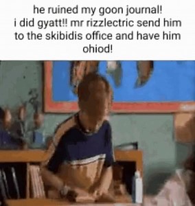 He ruined my goon journal! i did gyatt!! mr rizzlectric send him to the skibidis office and have him ohiod! - iFunny