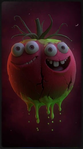 Monster Tomato: AI Tried to Create a Monster... and Failed Hilariously 😂 | #3dcartoon