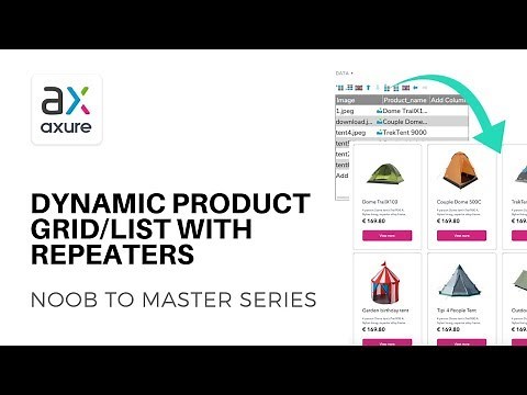 Dynamic Product Grid and Lists with Repeaters | Axure RP: Noob to Master, Ep42