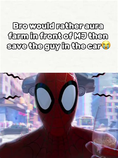 Spiderman just casually aura farming 🗿 #spidermanbeyondthespiderverse #milesmorales