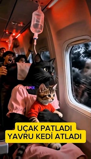 Plane Exploded Cat Jumped 😱 Will He Survive in Hospital 🥹 #shorts #cat