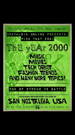 Nostalgia Online: The Year 2000. Come join in on the conversations about music, fashion trends etc.