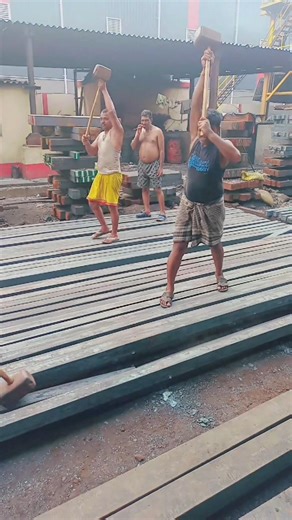 UNBELIEVABLE Billet Breaking with 30kg Hammer! #rollingmill #steelmill #factorywork #factory pt 6