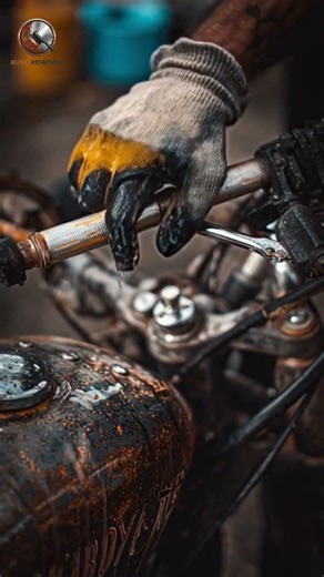 Remove Rust from Motorcycle Handlebar | Fast Chemical Trick 🔧 | Rust Removal #Shorts