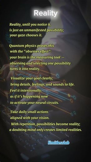 “Your Brain Isn’t a Camera… It’s a Reality Generator.”#quantumreality#mindpower#motivation