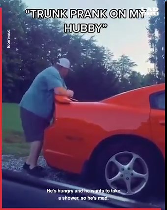 Her husband got progressively more annoyed with this car trunk prank 😂 | LADbible