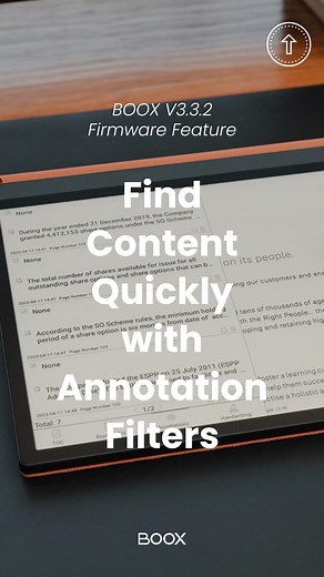 Filtering your annotations by styles in NeoReader is a very useful feature. It helps you organize your annotations in the way you want and enables you to quickly find the content needed. Learn more at shop.boox.com | BOOX