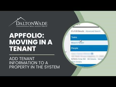 AppFolio | Moving in a Tenant