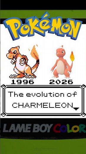 The evolution of Charmeleon in Pokemon 1996-2026 #pokemon #evolution #shorts